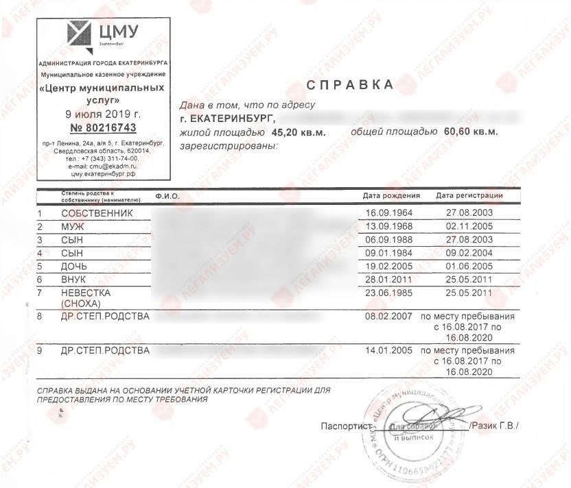 Документы, необходимые для получения свидетельства о регистрации в отделе регистрации адресов