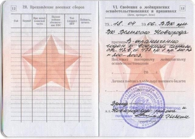 Как повторно пройти военно-врачебную комиссию для повышения категории военного билета