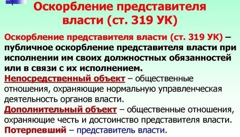 Правовые критерии определения уголовной ответственности за оскорбление представителя государственной власти