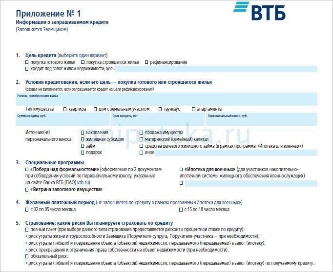 Условия банка ВТБ по кредитам на рефинансирование для военнослужащих
