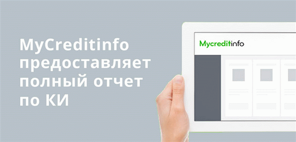MyCreditinfo предоставляет клиенту полный отчет о его кредитной истории 